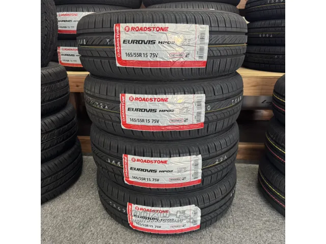 タイヤ 15インチ ロードストーン 165/55R15 HP02 4本交換工賃込み
