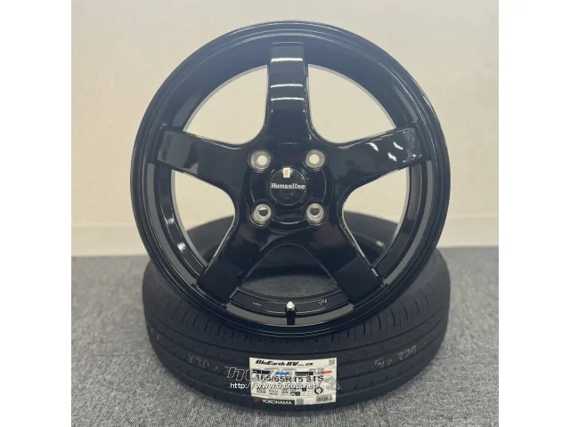 ホイール・タイヤ・15ｲﾝﾁ ﾋｭｰﾏﾝﾗｲﾝ HS-09 YHRV03 新品ﾎｲｰﾙﾀｲﾔｾｯﾄ・10.2
