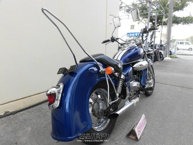 ホンダ マグナ50 カスタムスタイルのド迫力 青 50cc サイクルグッズスピード 17 906km 保証付 1ヶ月 沖縄のバイク情報 クロスバイク