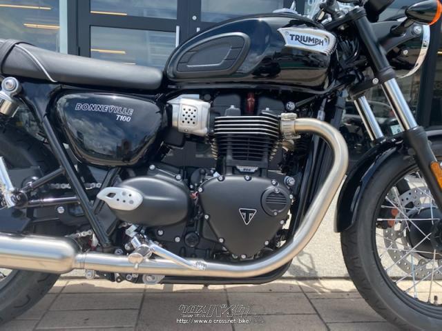 トライアンフ ボンネビル T100・2021(R3)初度登録(届出)年・ジェットブラック・900cc・グリット・保証付・24ヶ月 | 沖縄のバイク情報  - クロスバイク