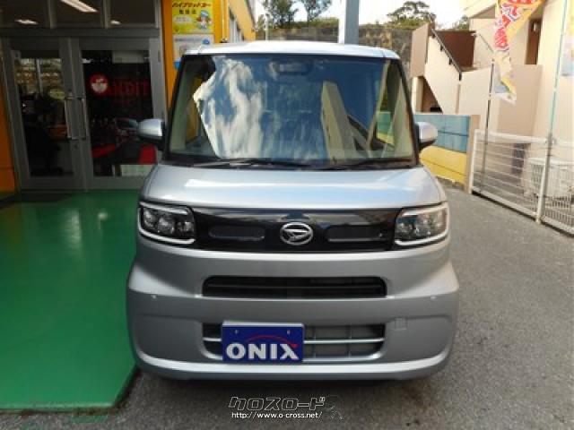 ダイハツ タント X 純正ナビ地デジ バックモニター 前後ドライブレコーダー ナビ連動 新車 R2 年式 シルバーメタリック 660cc ブルーウエーブ小禄店 未走行 保証付 60ヶ月 100千km 沖縄の中古車情報 クロスロード