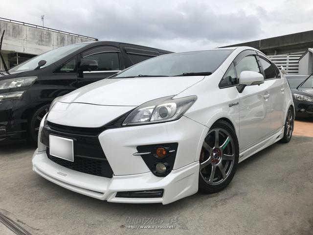 トヨタ プリウス Sツーリングセレクション G S Kenstyleエアロ 12 H24 年式 ホワイトパール 1800cc Takimotor Production 走行不明 保証無 沖縄の中古車情報 クロスロード