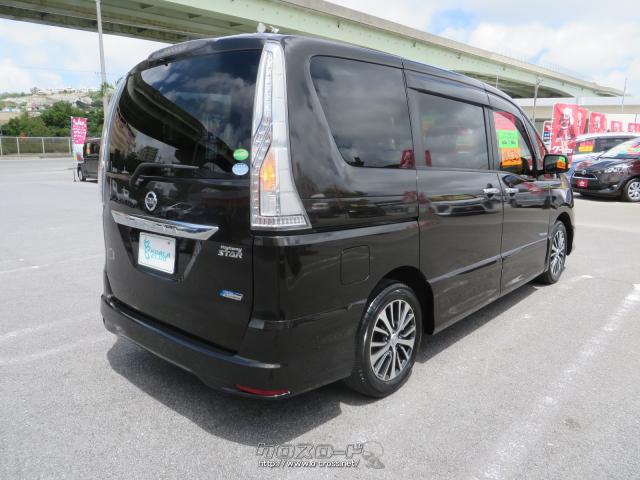 人気のセレナ・ハイウェイスタークロスギアパッケージ!シートは専用防水合成ブラックレザーシート!純正エアロ&アルミホイール!レーダーブレーキサポート搭載!8インチナビ付で装備も充実!オススメの一台です。 日産 セレナ