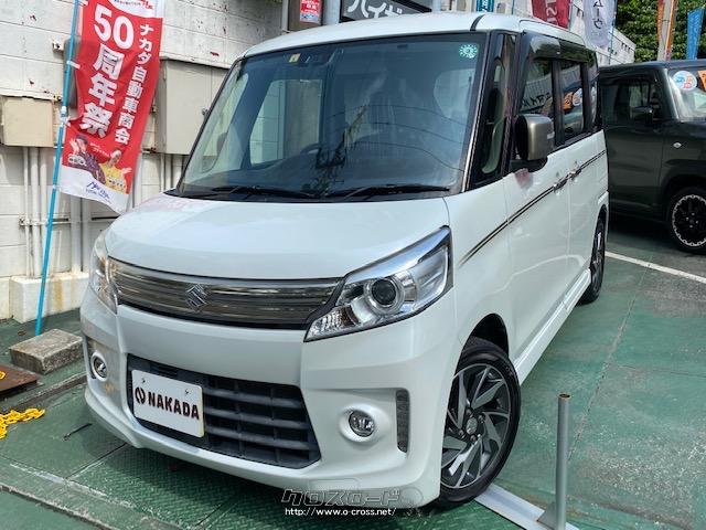 スズキ スペーシアカスタム Jスタイル 特別仕様車 電動スライドドア Ju適正販売店認定店 うるま店展示中 15 H27 年式 パールホワイト 660cc ナカダ自動車商会 9 3万km 保証付 12ヶ月 距離無制限 沖縄の中古車情報 クロスロード