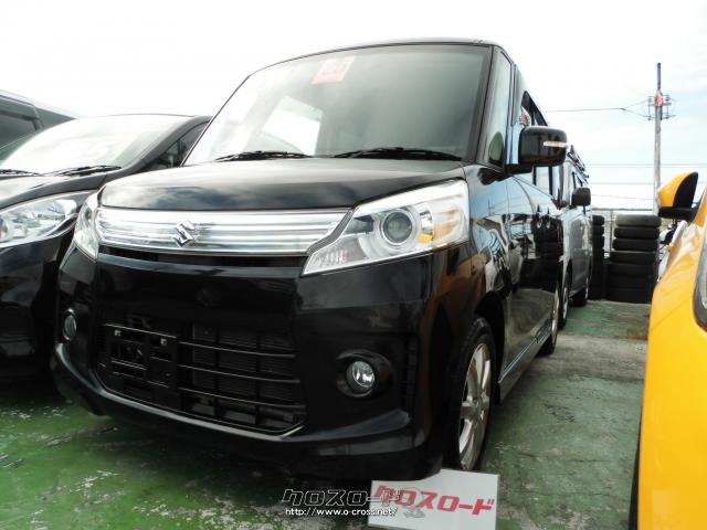スズキ スペーシアカスタム Ts 13 H25 年式 黒 660cc 新栄自動車 11万km 保証付 12ヶ月 15千km 沖縄の中古車情報 クロスロード