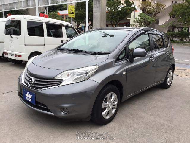 日産 ノート X レンタアップ車 スマートキー プッシュスタート 13 H25 年式 グレー 10cc ダイドー自動車 12 3万km 保証付 1ヶ月 1千km 沖縄の中古車情報 クロスロード