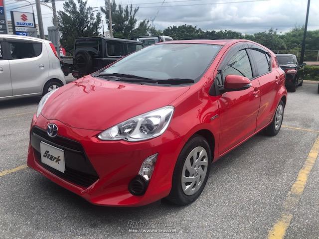 トヨタ アクア S 16 H28 年式 赤 1500cc ベイエリアシュターク 2 7万km 保証付 24ヶ月 距離無制限 沖縄の中古車情報 クロスロード