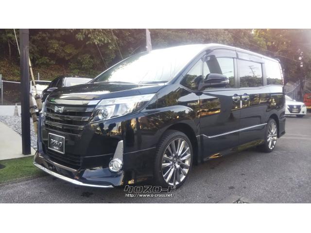 トヨタ ノア Noah ハイブリッド上級グレードsi Wxb 安全装備セーフティセンス 両側パワースライド トヨタ高級18インチホイル新品タ 16 H28 年式 ブラック 1800cc 有 アクティブ 沖縄市店 6万km 保証付 24ヶ月 距離無制限 沖縄の中古車情報 クロス