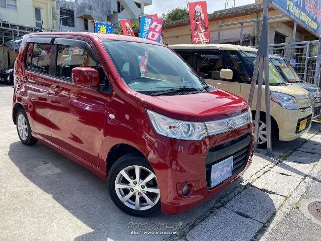 スズキ ワゴンrスティングレー X後期アイドリングストップ エネチャージ 純正ナビcd Bカメラ Etc Hidライト フォグ 2年保証対象車 13 H25 年式 レッドメタリック 660cc 玉城自動車 11 7万km 保証無 沖縄の中古車情報 クロスロード