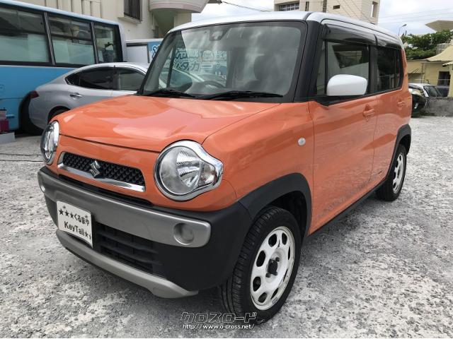 スズキ ハスラー アウトレット販売 ローン審査に不安な方 頭金ゼロ 自社提携ローンも御相談下さい 要審査 14 H26 年式 オレンジ 660cc くるまや Key Tail 18 1万km 保証無 沖縄の中古車情報 クロスロード