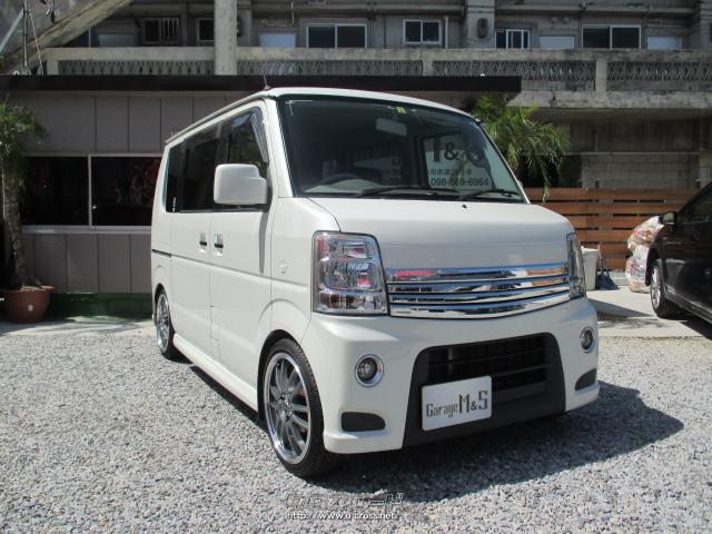 スズキ エブリイワゴン Pzターボスペシャル 人気のパールホワイト 車高調 16インチ 社外ナビ フルセグ バックカメラ シートカバー Etc 13 H25 年式 パールホワイト 660cc Garage M S ガレージ エムアンドエス 10 8万km 保証付 3ヶ月 1千km 沖縄の中古車