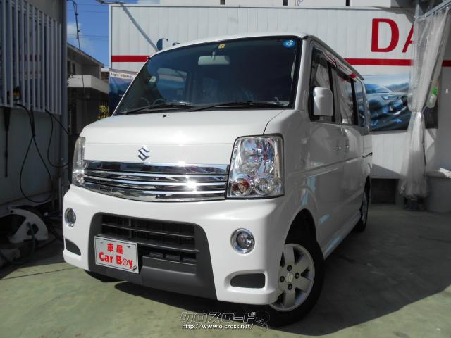スズキ エブリイワゴン Pzターボ パール白 車検r6年1月迄 カーナビ スライドドア 本土中古 12 H24 年式 パールホワイト 660cc Car Boy カーボーイ 9 7万km 保証付 12ヶ月 15千km 沖縄の中古車情報 クロスロード