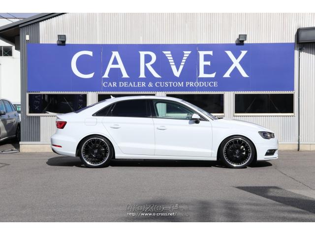 KW車高調整式サスが装着されており、純正と比較して4センチほどのローダウンされた仕様となっています アウディ A3セダン