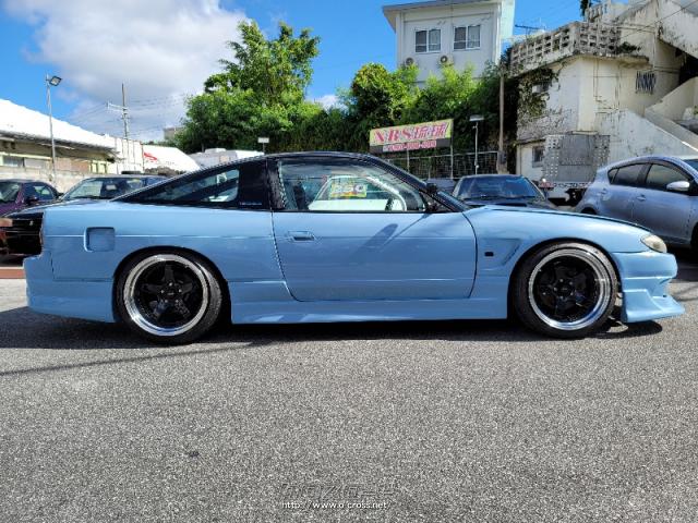 日産 180SX S15顔 前置IC 車高調 前後ワイドフェンダー フルエアロ  LSD・1997(H9)年式・水色II・2000cc・NRS琉球・走行不明・保証無 | 沖縄の中古車情報 - クロスロード