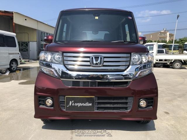 ホンダ N BOXカスタム G・Aパッケージ☆県外中古車☆1年保証付☆エンジンオイル・フィルター交換コミコミ!!!!!!・2014(H26)年式・プレミアムディープロッソパール・660cc・エヌズコーポレーション株式会社  J-Mini Friends沖縄・8.4万km・保証付・12ヶ月・距離無制限 ...