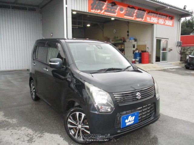 スズキ ワゴンr 周年記念車 アイドリングストップ プッシュスタート Bluetooth ナビ Tv バックカメラ Etc 純正アルミ 13 H25 年式 ブラック 660cc Auto Body 沖縄 オートボディ オキナワ 10 3万km 保証付 3ヶ月 3千km 沖縄の中古車情報 クロスロード