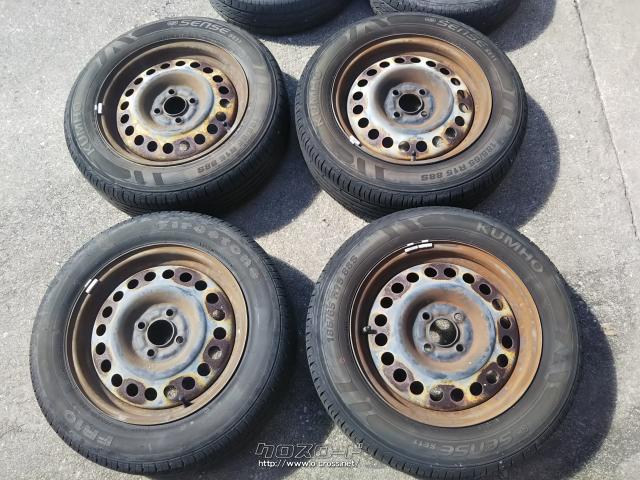 トヨタ純正15インチ鉄ホイール185/65R15Bridgestoneタイヤ4本  