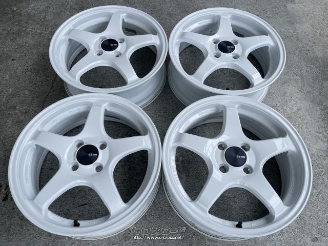 ホイール・16インチ中古エンケイPF05ホワイト4本Set k3・ご成約  