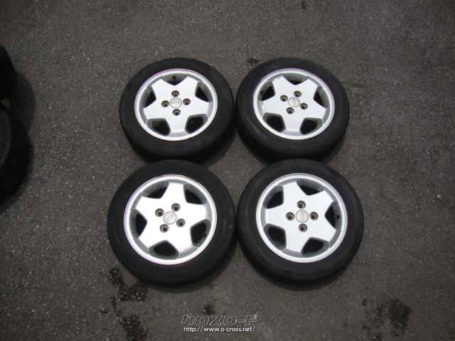 ホイール タイヤ シボレー純正14インチタイヤホイール4本セット 1万円 カープロデュース417 14 4 5j 100ピッチ4穴 オフセット 45 タイヤ 165 60r14 山4 5分 ガリ傷 腐食小あり 現状引き渡し価格となります 状態等は現物確認お願いします 沖縄のカー用品