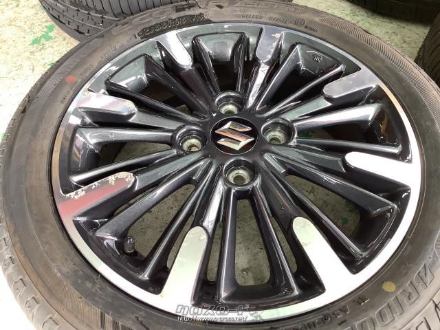 ホイール・タイヤ・15インチ中古スズキスペーシアカスタム純正 バリ溝  