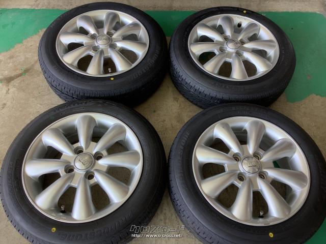 ホイール・タイヤ・14インチ中古ララパームKC-8シルバーアルミ4本Set  