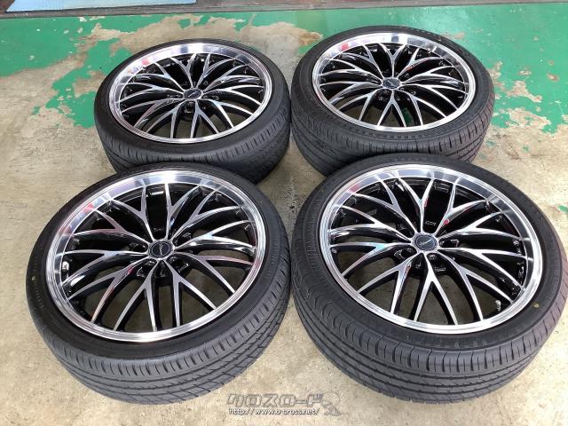 ホイール・タイヤ・19インチ美品クロノスCH-113 4本Setバリ溝タイヤ付  