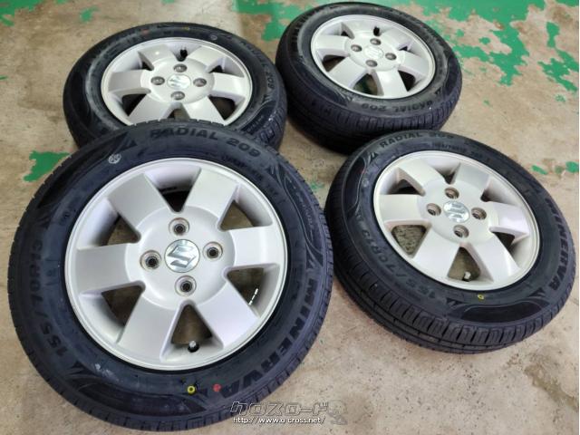 ホイール・タイヤ・13インチ中古エブリィワゴン純正アルミ4本Set新品  