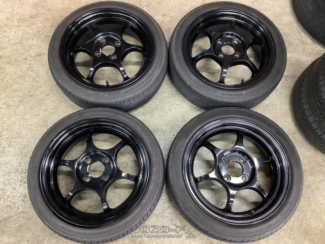 ワタナベ風？ブラックレーシング風？　15インチ　PCD114.3 兵庫県 ワタナベ風？ブラックレーシング風？ 15インチ PCD114.3 兵庫県
