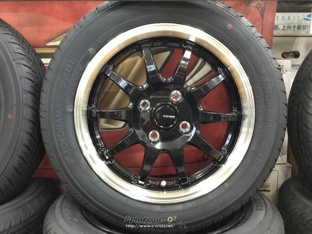 ホイール・タイヤ・14インチ 新品GスピードP-04(ブラックポリッシュ  