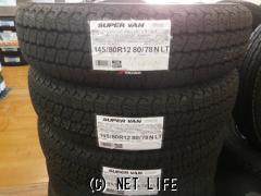 145/80R12 80/78LTタイヤ本体+工賃コミ - タイヤ