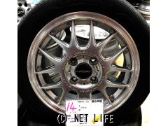 ホイール・タイヤ・14インチ HOT STUFF LEGZAS・ご成約・CLAN・○中古○F・R/14×5J+45○PCD100 4H○中古タイヤ付き○ 4本セット | 沖縄のカー用品・車パーツ情報 - クロスロード