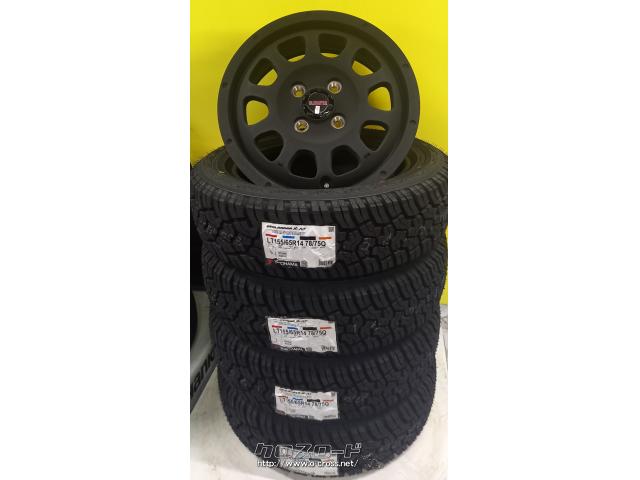 ホイール・タイヤ 14インチ ワイルドポーター クロステン マットブラック