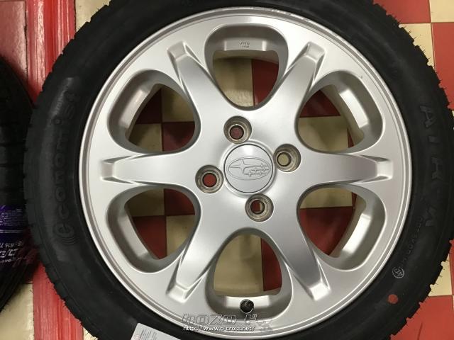 ホイール・タイヤ・15インチ中古スバルR1純正アルミ4本set新品タイヤ  