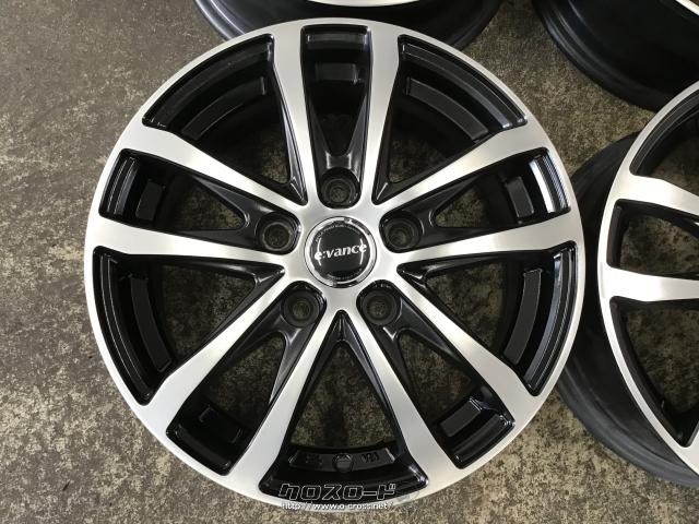 15インチ ホイールセット タイヤ付き 5H 100PCD 中古ホイール15インチ4本セット/e:Vance/15x6J+53/114.3/5H/VOXY