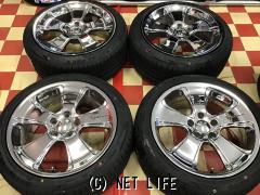 ホイール・タイヤ 18インチヴォルテックメッキホイール4本Set新品タイヤ J69